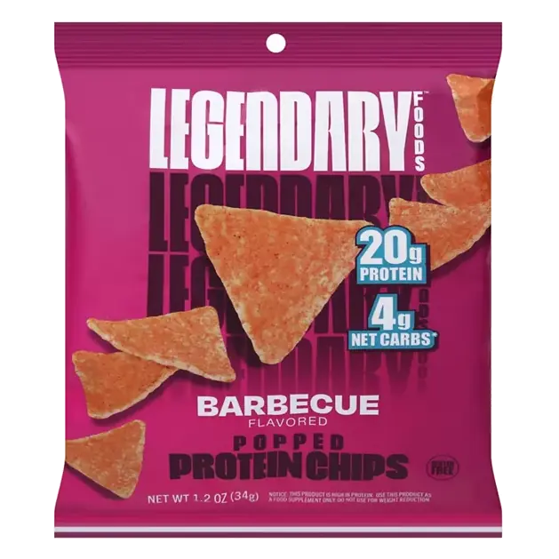 Popped Barbecue Flavored Protein Chips