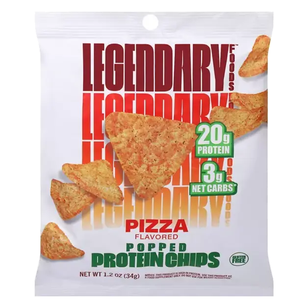 Popped Pizza Flavored Protein Chips