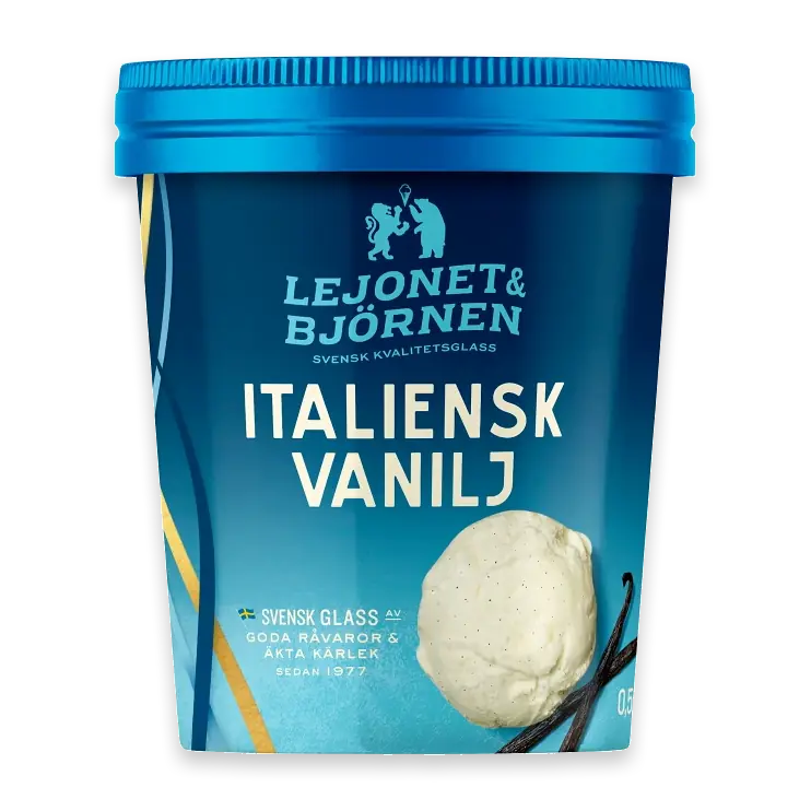 Glass Italiensk vanilj 500ml Lejonet & Björnen