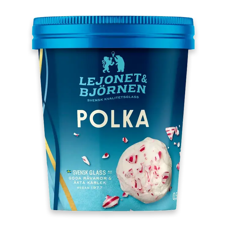 Glass Polka 500ml Lejonet & Björnen
