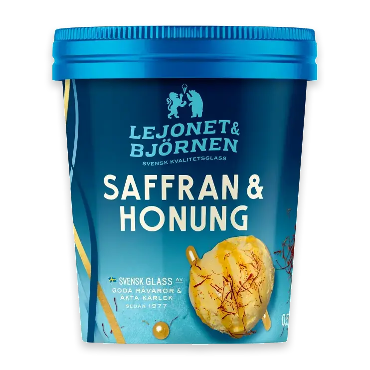 Glass Saffran & honung 500ml Lejonet & Björnen