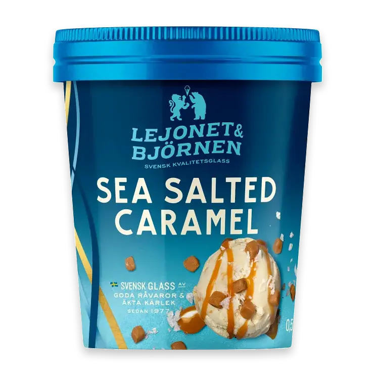 Glass Sea salted caramel 500ml Lejonet & Björnen