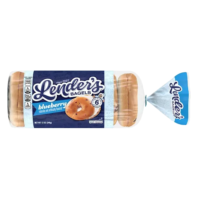 Frozen Blueberry Pre-sliced Bagels, 6 count, 12 oz