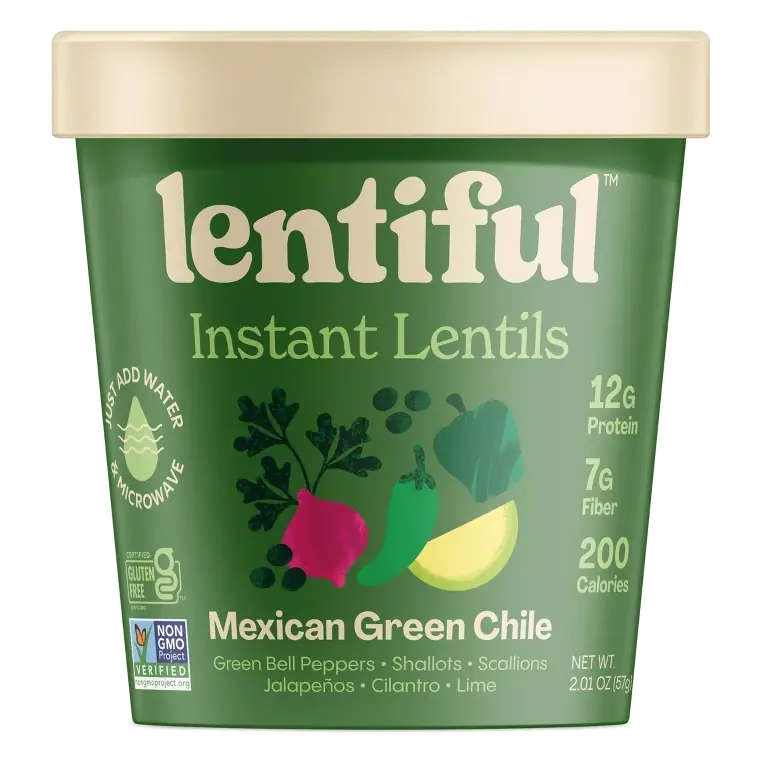 Lentiful Gluten Free Mexican Green Chile Instant Lentils, 2.01oz