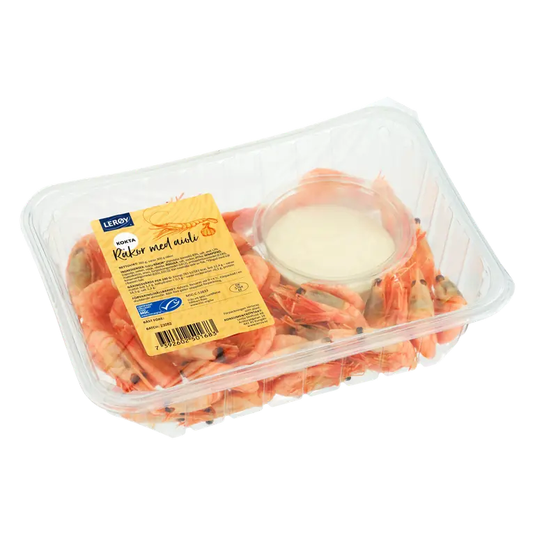 Räkor Kokta med Alioli