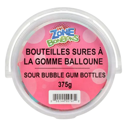 Candy Sour Bubble Gum Bottle 375 g