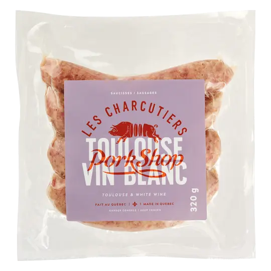 Les Charcutiers Pork Shop Frozen Sausage White Wine & Toulouse 320 g