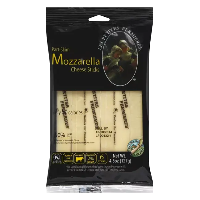 Cheese Sticks, Part-Skim, Mozzarella