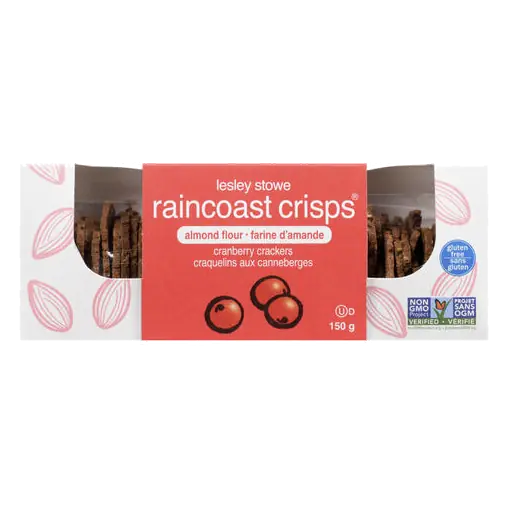 Gluten-Free Crackers Raincoast Crisps Cranberry 150 g