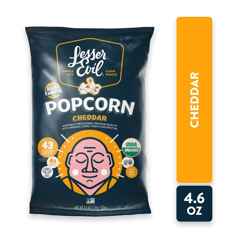 , Cheddar, Organic Popcorn, 4.6 oz