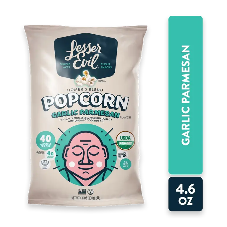 , Garlic Parmesan Flavor, Organic Popcorn, 4.6 oz
