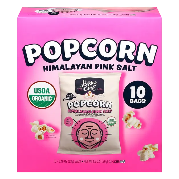 Organic Himalayan Pink Salt Popcorn - 10 ct