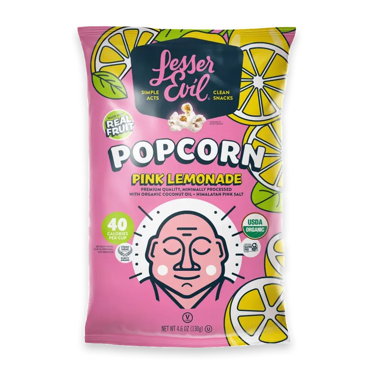Organic Popcorn Pink Lemonade