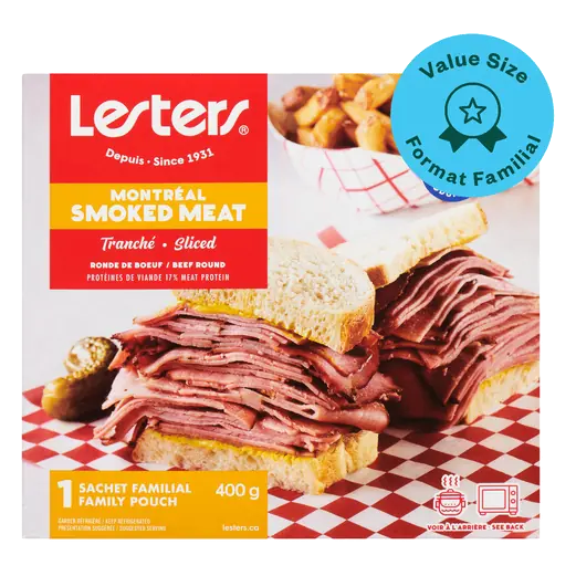 Smoked Meat Cooked Beef Sliced Round Value Size 400 g