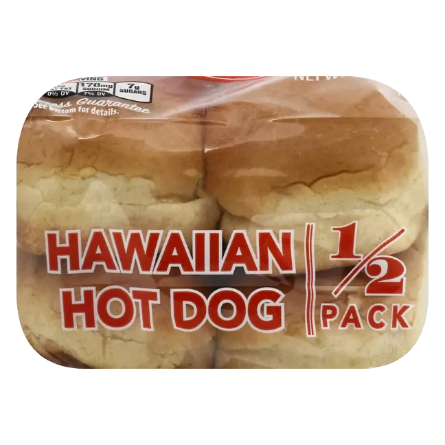 Lewis Bake Shop Hawaiian Half Pack Hot Dog Buns 7.5 oz 4 Count