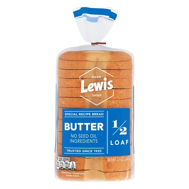 Lewis Bake Shop Butter White Half Loaf Bread, 1/2 Loaf, 12oz