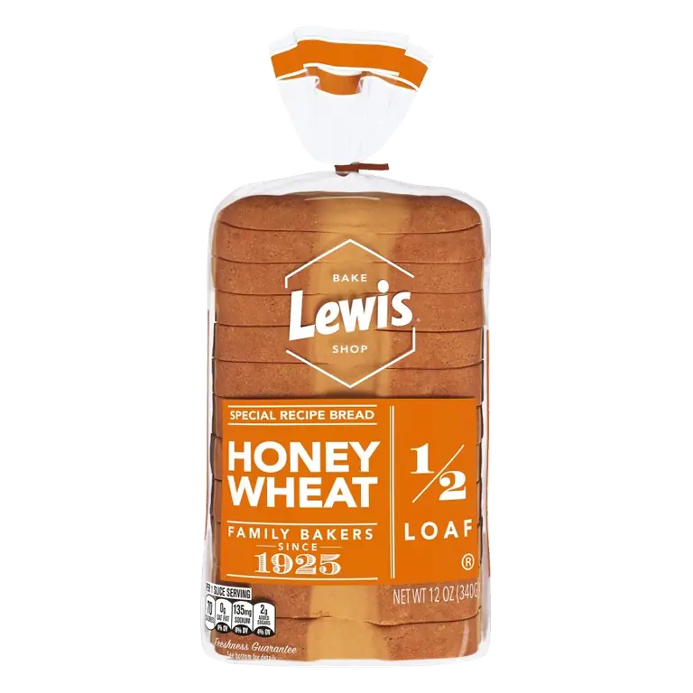 Lewis Bake Shop Honey Wheat Half Loaf Bread, 1/2 Loaf, 12oz