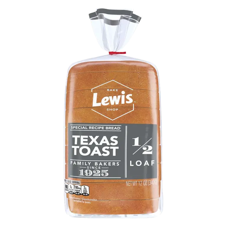 Lewis Bake Shop Texas Toast Half Loaf Bread, 1/2 Loaf, 12oz