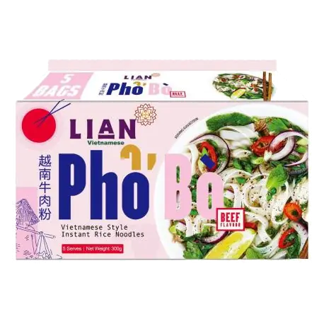 Pho Bo Instant Rice Noodles Beef 5 Pack