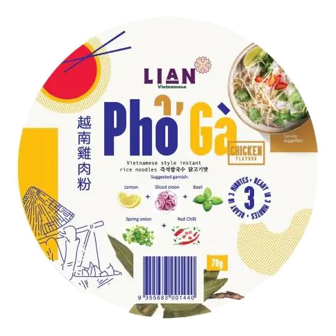 Pho Ga Rice Noodles Bowl Chicken Flavour