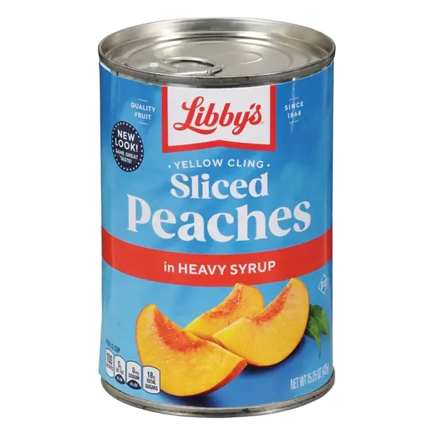 Peaches, in Heavy Syrup, Sliced, Yellow Cling
