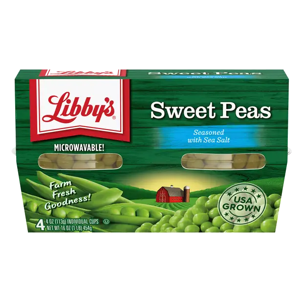 Sweet Peas Microwavable Cups - 4 ct