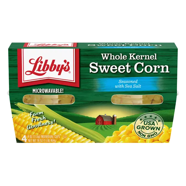 Whole Kernel Sweet Corn Microwavable Cups - 4 ct
