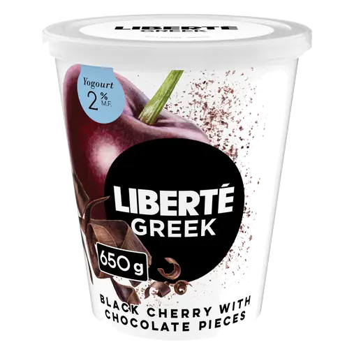 Greek 2% Yogurt Black Cherry With Chocolate Pieces 650 g
