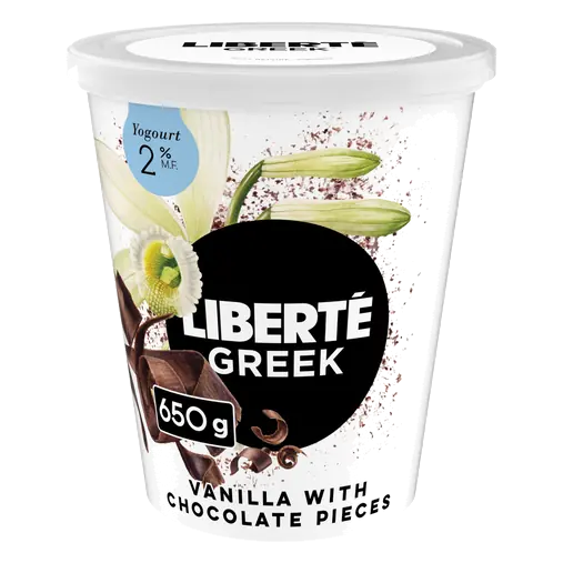 Greek 2% Yogurt Stracciatella Vanilla With Chocolate Pieces 650 g