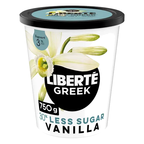 Less Sugar Greek Yogourt 3% Vanilla 750 g