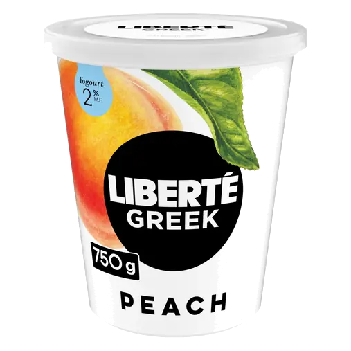 Greek 2% Yogurt Peach High Protein 750 g
