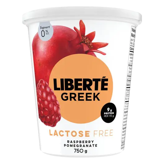 Lactose-Free Greek Yogurt Raspberry Pomegranate 750 g