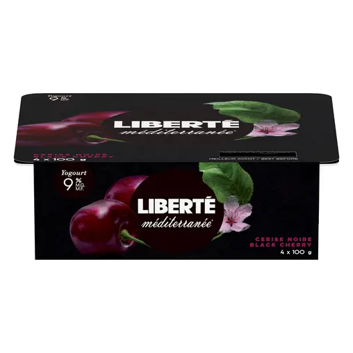 Méditerranée 9% Yogurt Black Cherry 100 g 4 ct