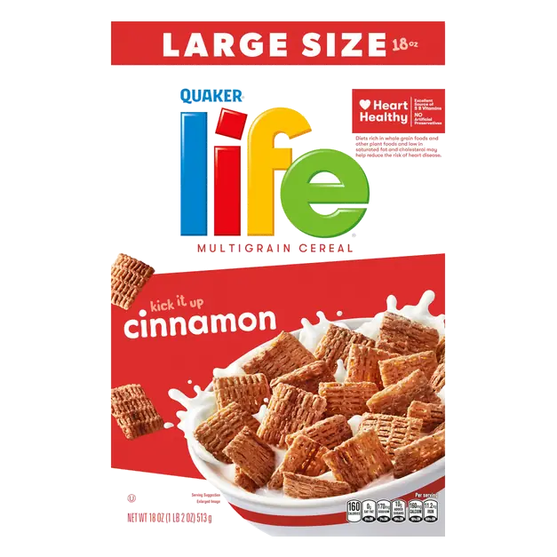 Quaker Life Cinnamon Multigrain Cereal Large Size
