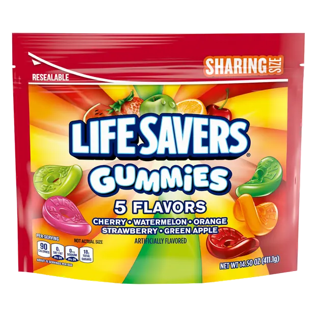 5 Flavors Gummies Candy Sharing Size