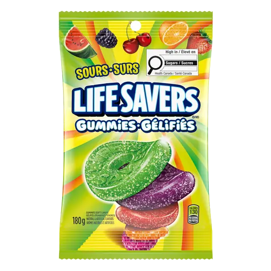 Gummy Candy Sour Bag 180 g