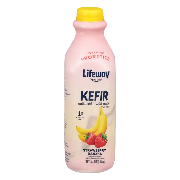Low Fat Strawberry Banana Probiotic Kefir