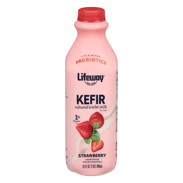 Low Fat Strawberry Probiotic Kefir