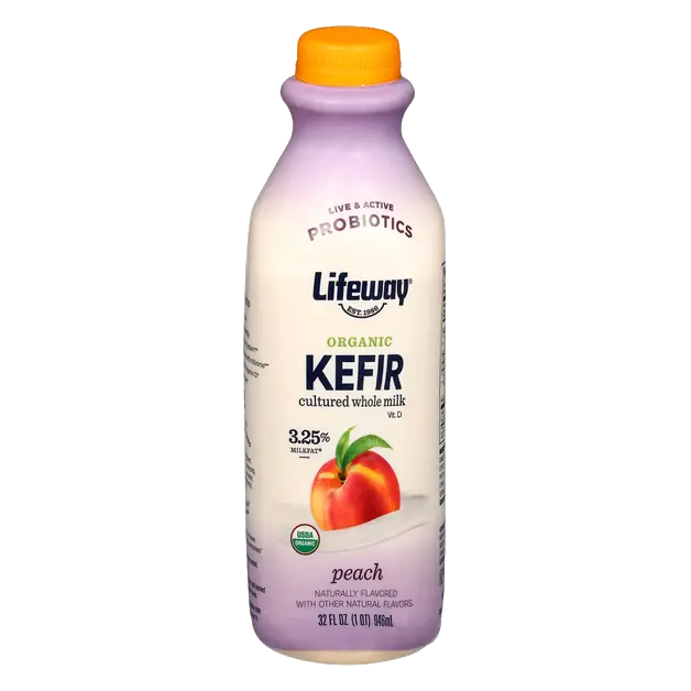 Organic Whole Milk Peach Probiotic Kefir