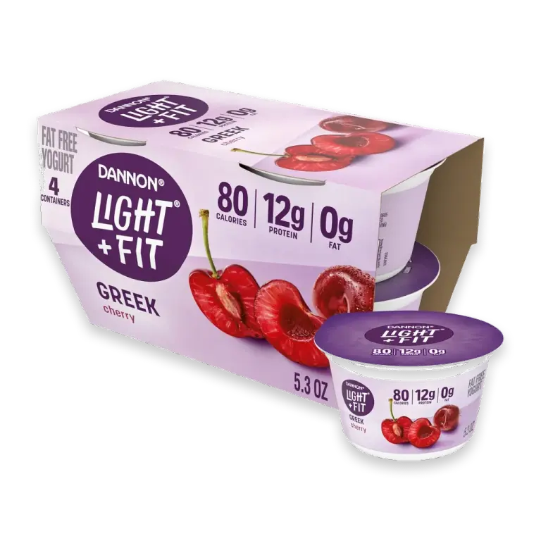 Dannon Light + Fit Cherry Greek Fat Free Yogurt Cups