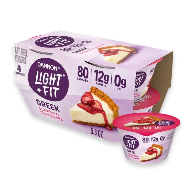 Dannon Light + Fit Strawberry Cheesecake Greek Fat Free Yogurt Cups