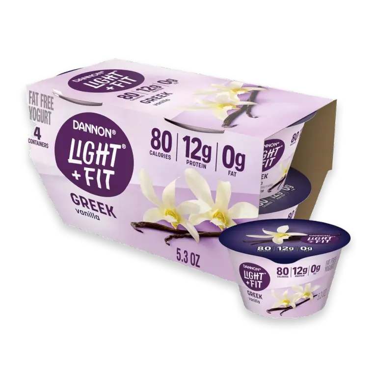 Dannon Light + Fit Vanilla Greek Fat Free Yogurt Cups