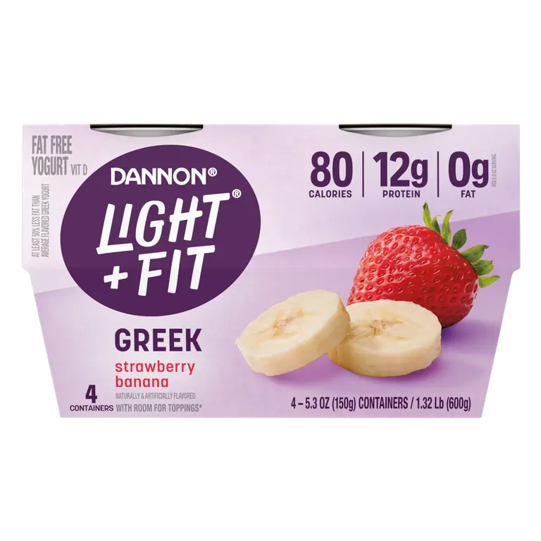 Greek Strawberry Banana Fat Free Yogurt