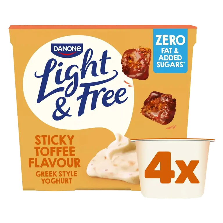 Greek Style Yogurt Sticky Toffee Flavour 4x115g