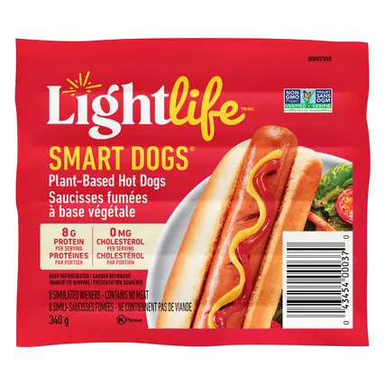 Plant-Based Vegan Hot Dogs Smart Dogs 340 g