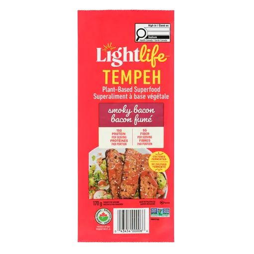 Organic Plant Based Tempeh Smoky Bacon Strips 170 g