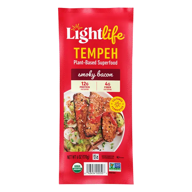 Organic Plant-Based Vegan Superfood Smoky Bacon Tempeh