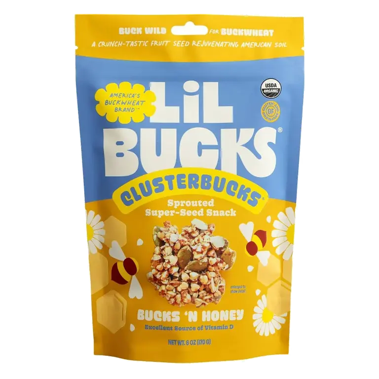 Lil Bucks Organic Bucks 'n Honey Clusterbucks Granola, 6oz