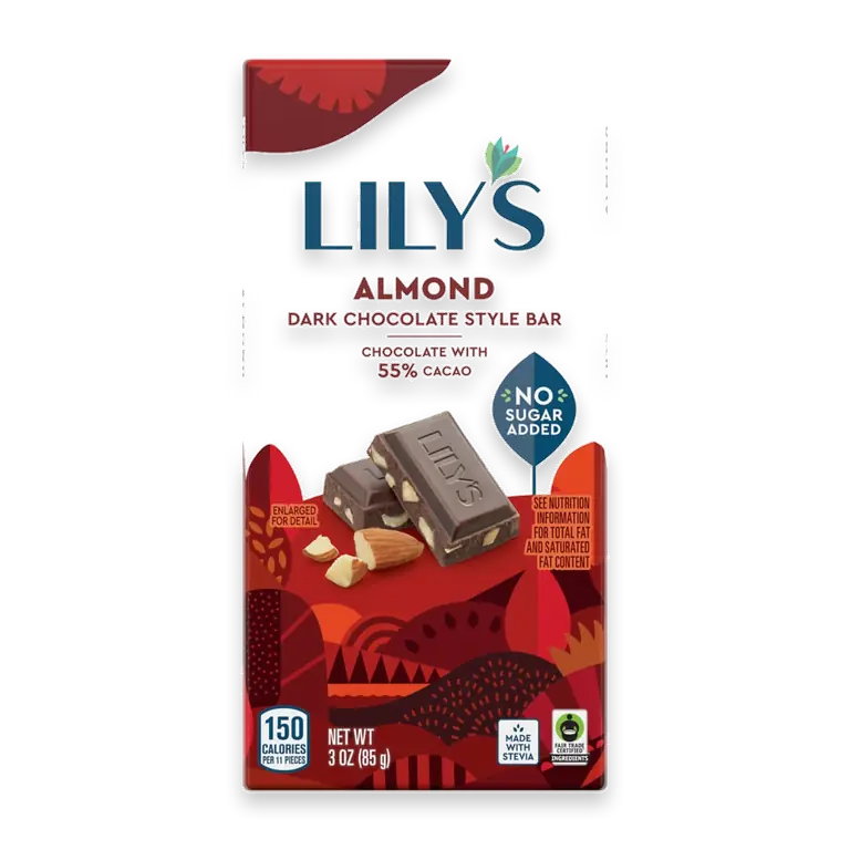 Almond Dark Chocolate Style No Sugar Added Sweets Bar
