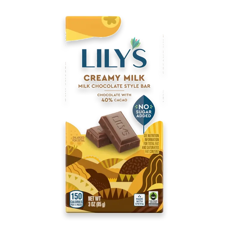 Creamy Milk Chocolate Style No Sugar Added Sweets Bar